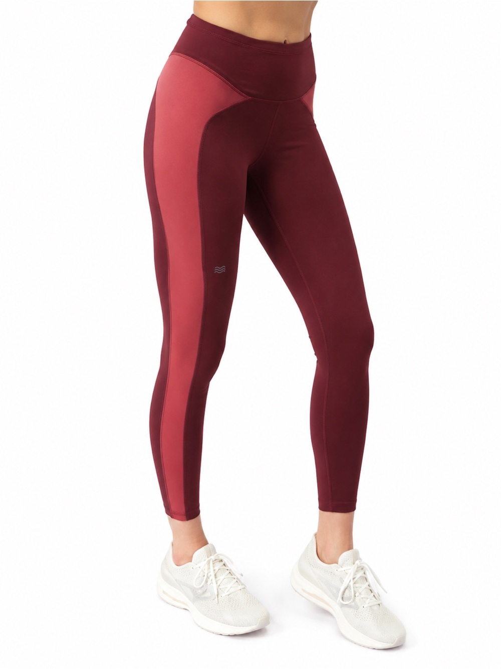 Janji W’s 7/8 groundwork knit Trail Tights 0727 red high rise raw hem small